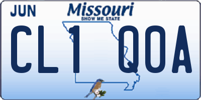 MO license plate CL1Q0A