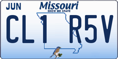MO license plate CL1R5V
