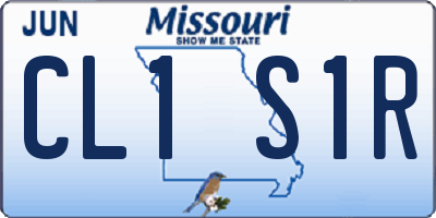 MO license plate CL1S1R
