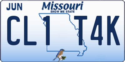MO license plate CL1T4K