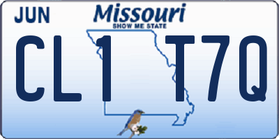 MO license plate CL1T7Q