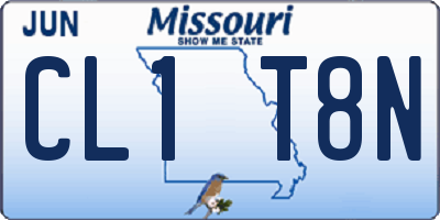 MO license plate CL1T8N