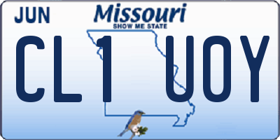 MO license plate CL1U0Y