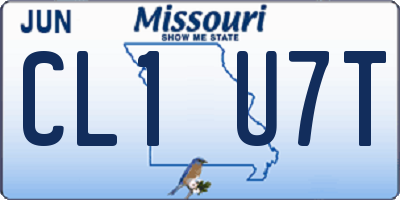 MO license plate CL1U7T