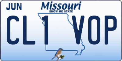 MO license plate CL1V0P