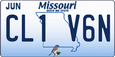 MO license plate CL1V6N