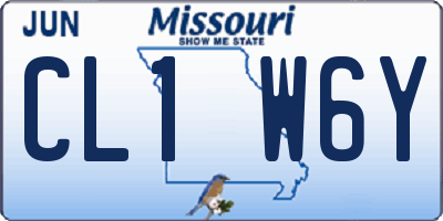 MO license plate CL1W6Y