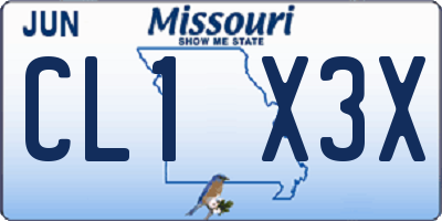MO license plate CL1X3X