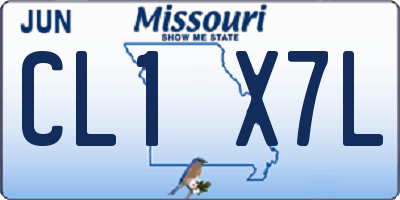 MO license plate CL1X7L