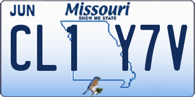 MO license plate CL1Y7V