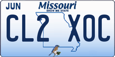 MO license plate CL2X0C