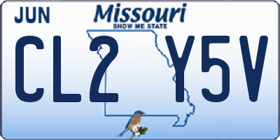 MO license plate CL2Y5V