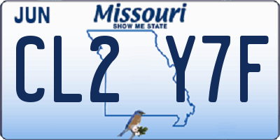 MO license plate CL2Y7F