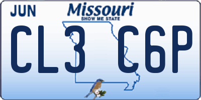 MO license plate CL3C6P