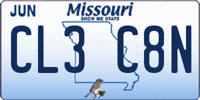 MO license plate CL3C8N