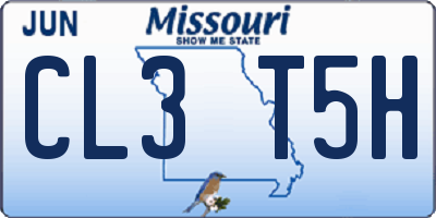 MO license plate CL3T5H