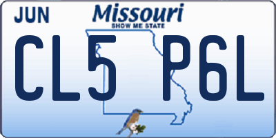 MO license plate CL5P6L