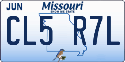 MO license plate CL5R7L