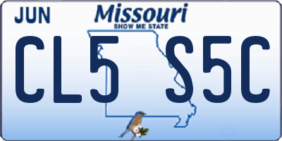 MO license plate CL5S5C