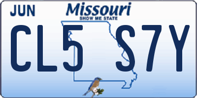 MO license plate CL5S7Y
