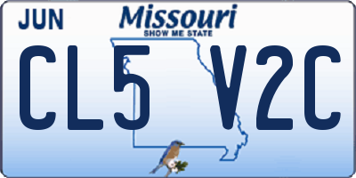 MO license plate CL5V2C