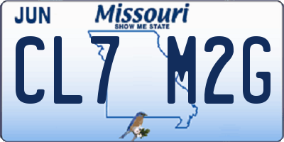 MO license plate CL7M2G