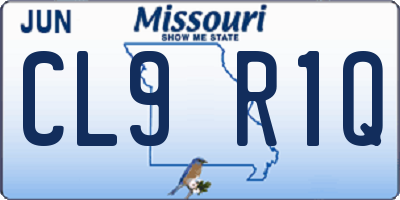 MO license plate CL9R1Q