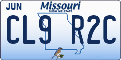 MO license plate CL9R2C