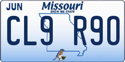 MO license plate CL9R9O