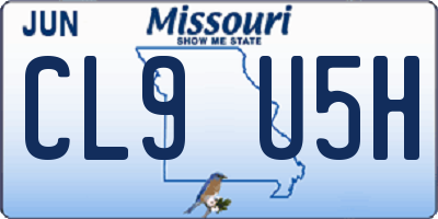 MO license plate CL9U5H