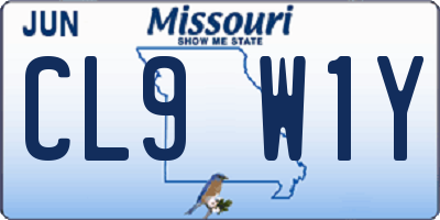 MO license plate CL9W1Y