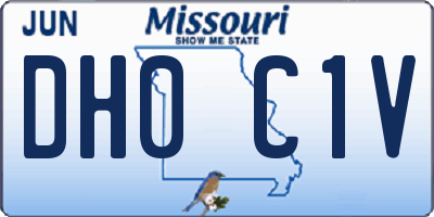 MO license plate DH0C1V