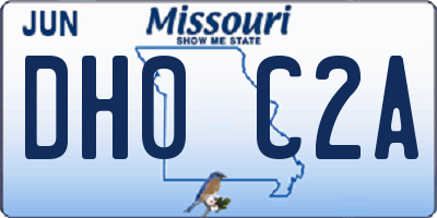 MO license plate DH0C2A