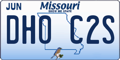 MO license plate DH0C2S