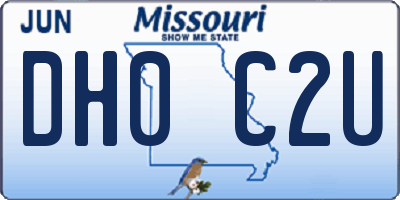 MO license plate DH0C2U