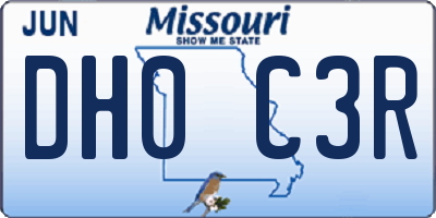 MO license plate DH0C3R