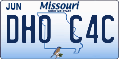 MO license plate DH0C4C