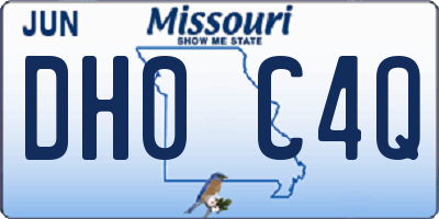 MO license plate DH0C4Q