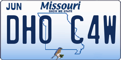 MO license plate DH0C4W