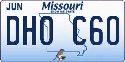 MO license plate DH0C6O