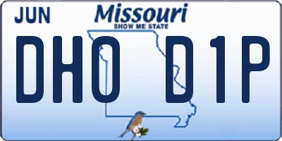 MO license plate DH0D1P