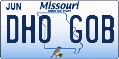 MO license plate DH0G0B