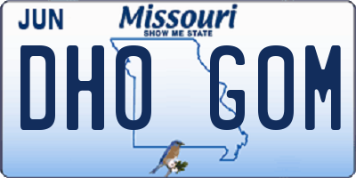 MO license plate DH0G0M