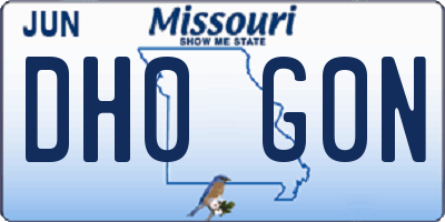 MO license plate DH0G0N