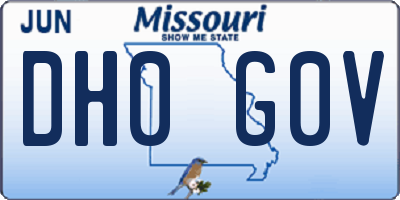 MO license plate DH0G0V