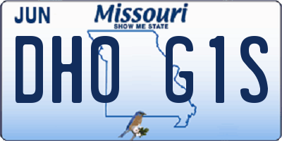 MO license plate DH0G1S