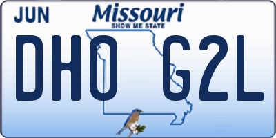 MO license plate DH0G2L