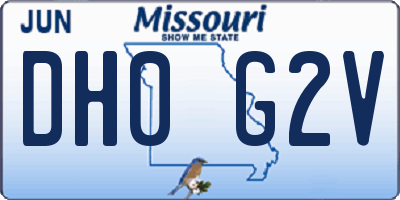 MO license plate DH0G2V