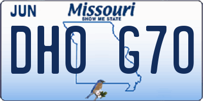 MO license plate DH0G7O