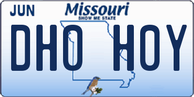 MO license plate DH0H0Y